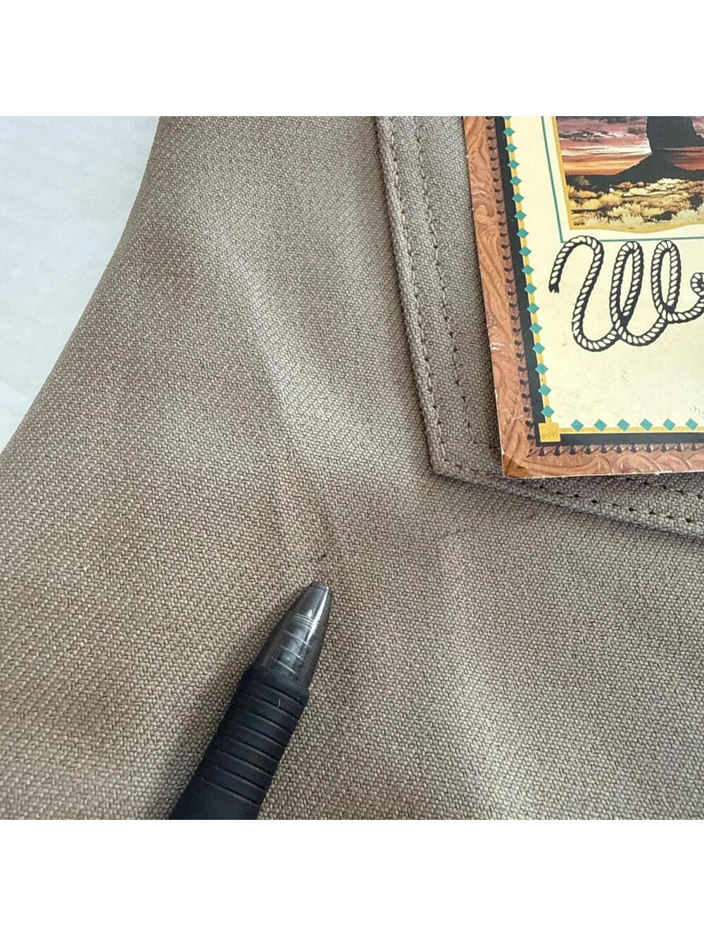 NWT Men's Wrangler® Wrancher Tan 82TN Polyester Dress Pants 30x34 Regular Fit. - Picture 4 of 9